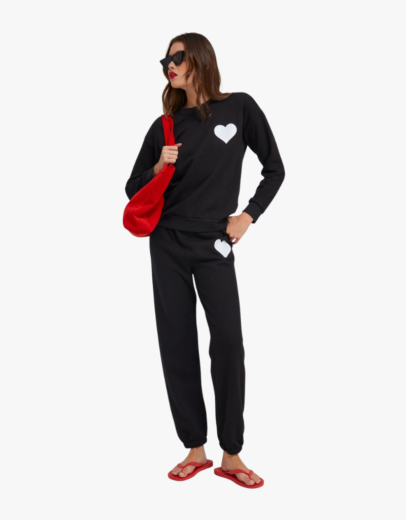 SPRWM Heart Sweatpants in Black
