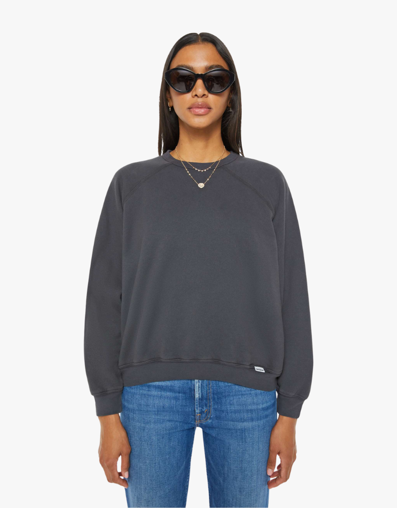 Mother The Biggie Concert Sweatshirt in Faded Black