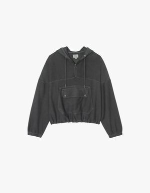 The Great The Basecamp Pullover in Washed Black