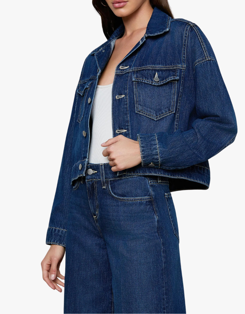 L'agence Vianney Hi-Low Crop Jacket in Rampart