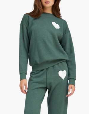 SPRWMN Heart Sweatshirt in Sage