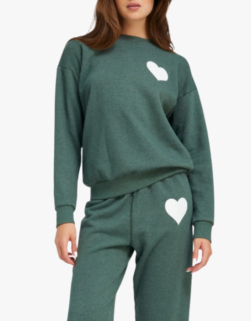 SPRWMN Heart Sweatshirt in Sage