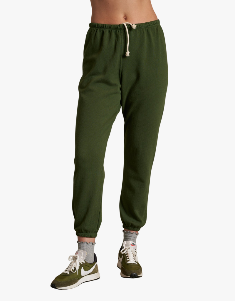 Perfect White Tee Johnny French Terry Easy Sweatpant in Fern Green