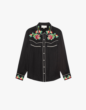 The Great The Heirloom Rose Western Shirt in Black