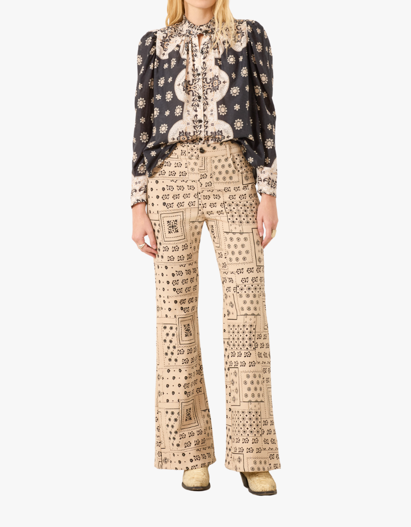 Alix of Bohemia Artemis Bronco Bandana Shirt in Black Bandana