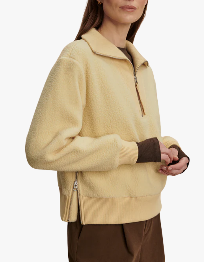 Varley Jaylin Half Zip Fleece in Reed Yellow