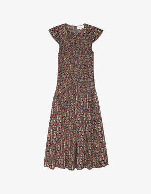 The Great The Paramour Dress in Garland Print