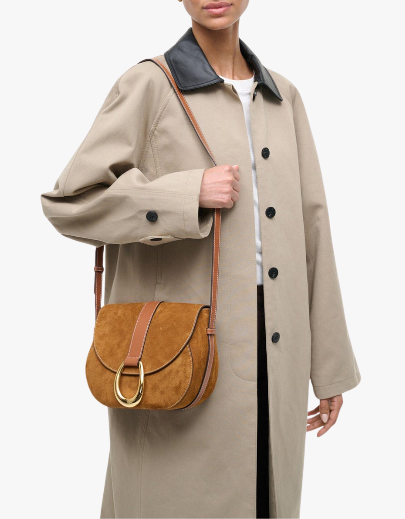 Staud Bella Saddle Bag in Tan