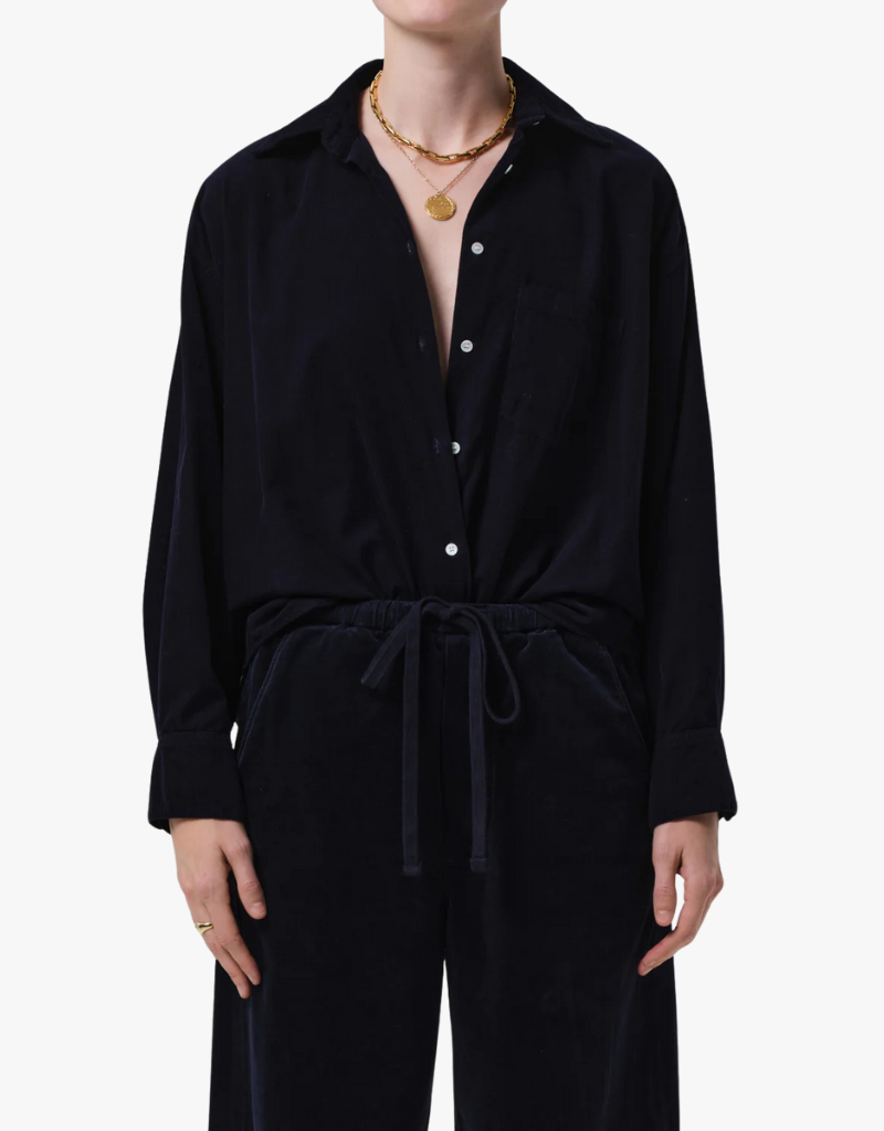 Citizens of Humanity Kayla Shirt in Corduroy in Navy