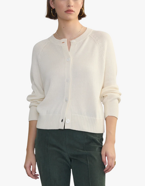 Margaret O'Leary Julia Cardigan in Ivory