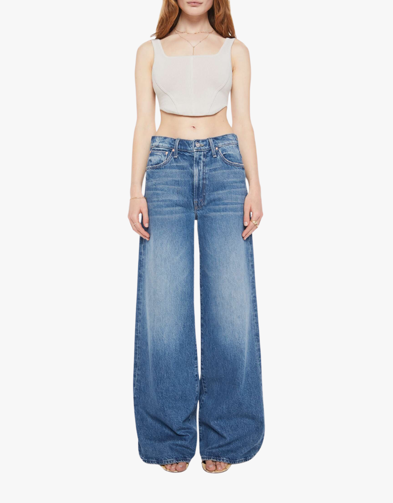 Mother The Ditcher Roller Zip Sneak Jeans in Remember When