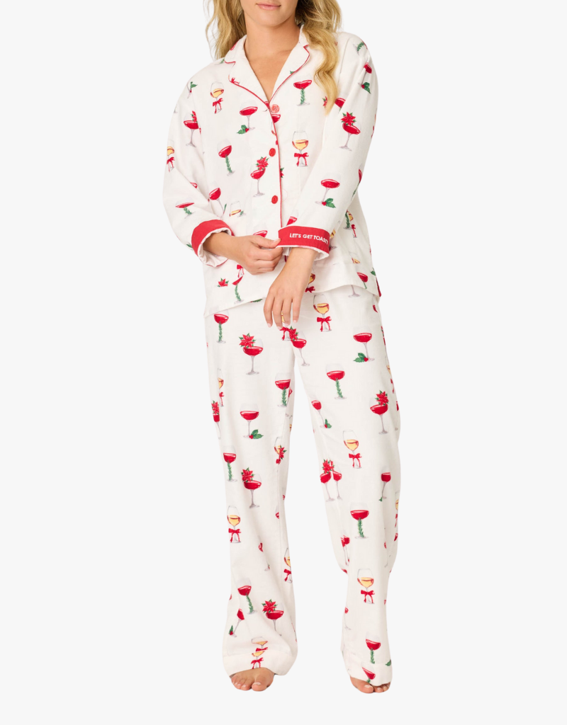 P.J. Salvage Flannels PJ Set in Ivory