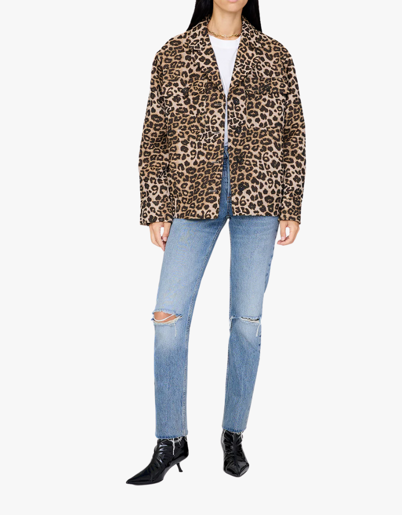 Anine Bing Flynn Jacket in Leopard