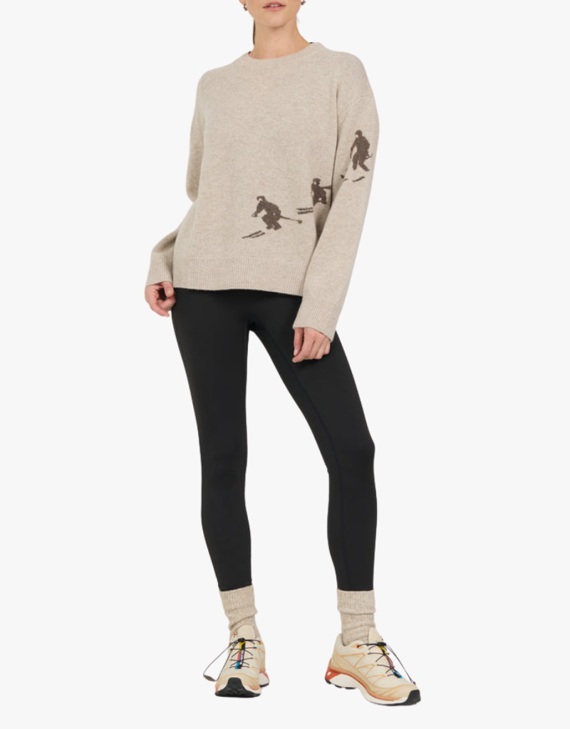 One Grey Day Skier Slope Crew in Biscuit Combo