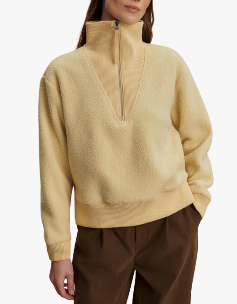Varley Jaylin Half Zip Fleece in Reed Yellow