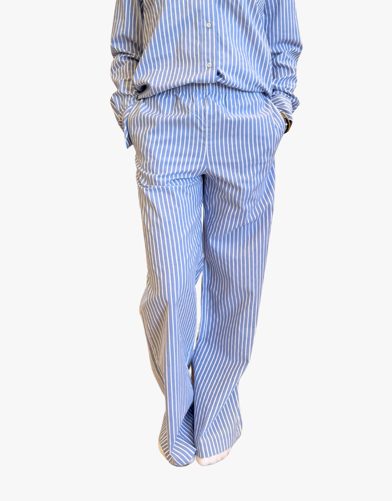 Michael Stars Elasticated Wide Leg Pant in Sky