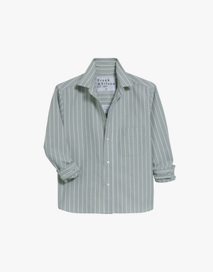 Frank & Eileen Silvio in Army Green Stripe Oxford (Italian Cotton)