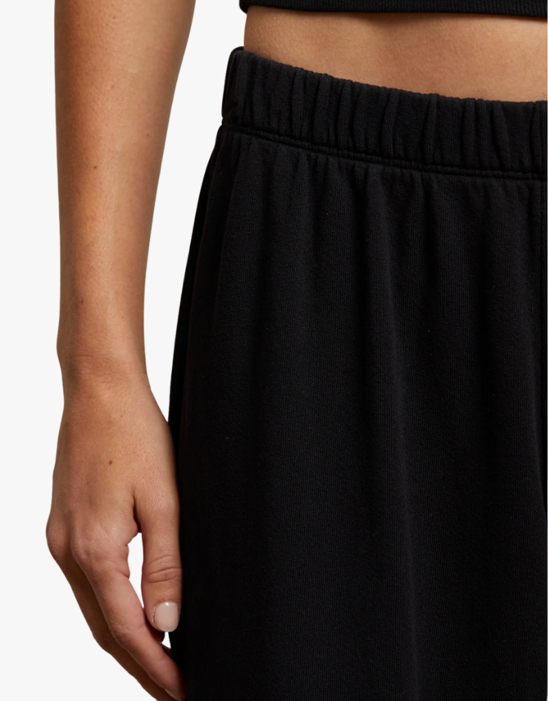 Perfect White Tee Nora French Terry Pant in True Black