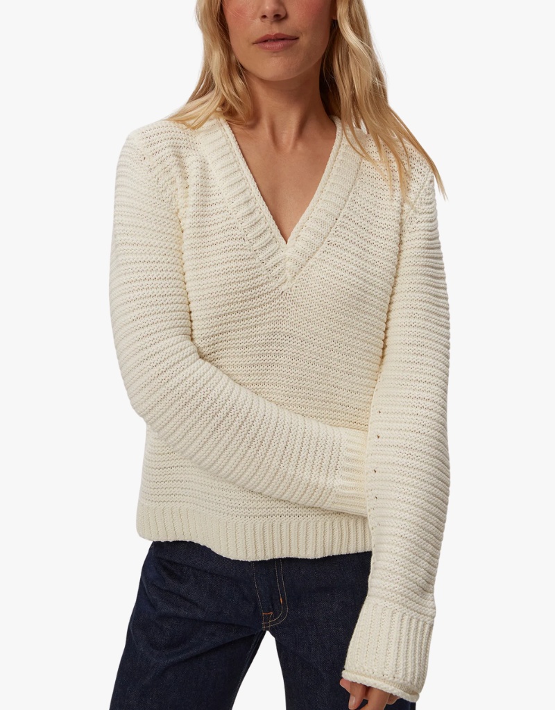 Michael Stars Linda V Neck Pullover in Ivory
