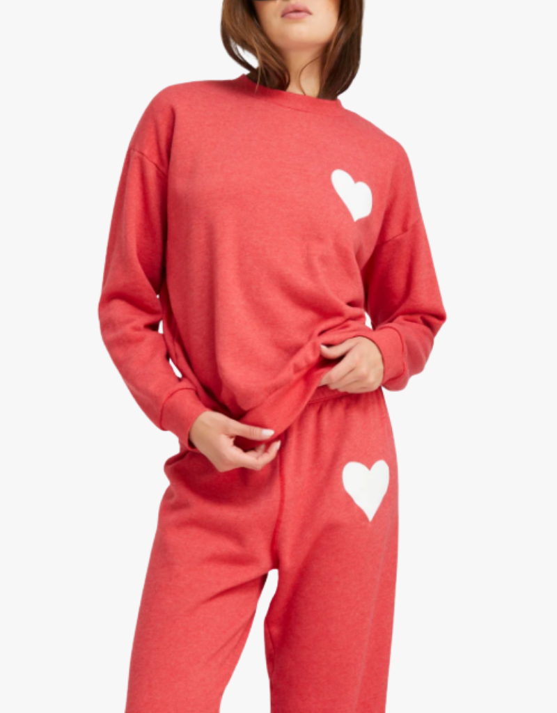 SPRWMN Heart Sweatshirt in Red