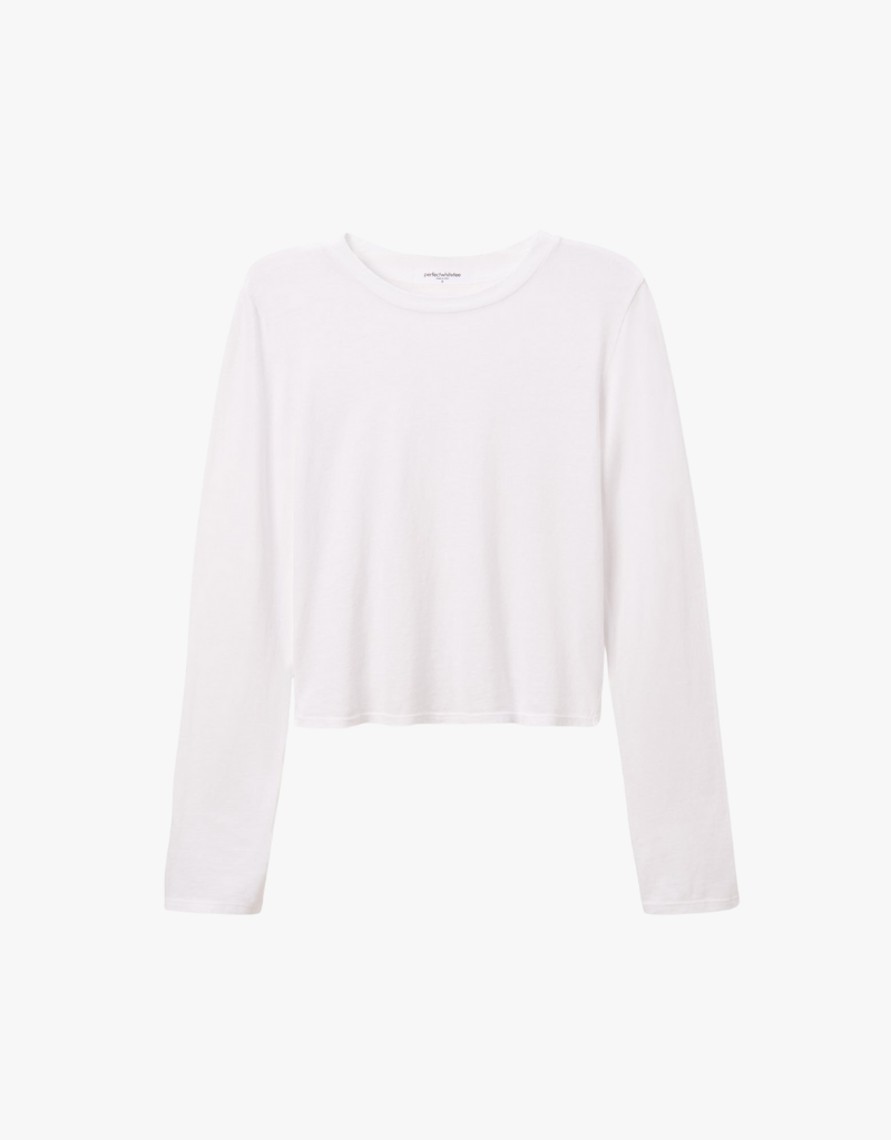 Perfect White Tee Jamie Recycled Cotton Long Sleeve in White