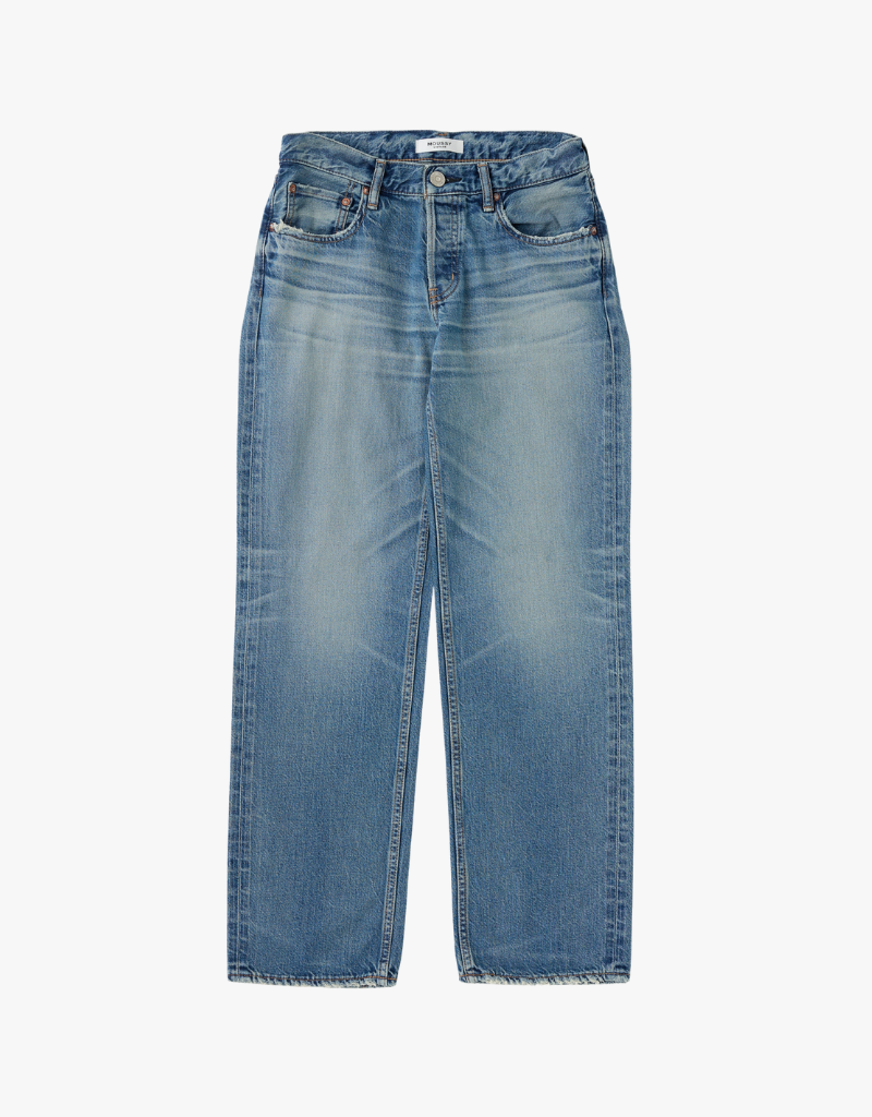 Moussy Vintage Millsboro Straight Low Jeans in Blue