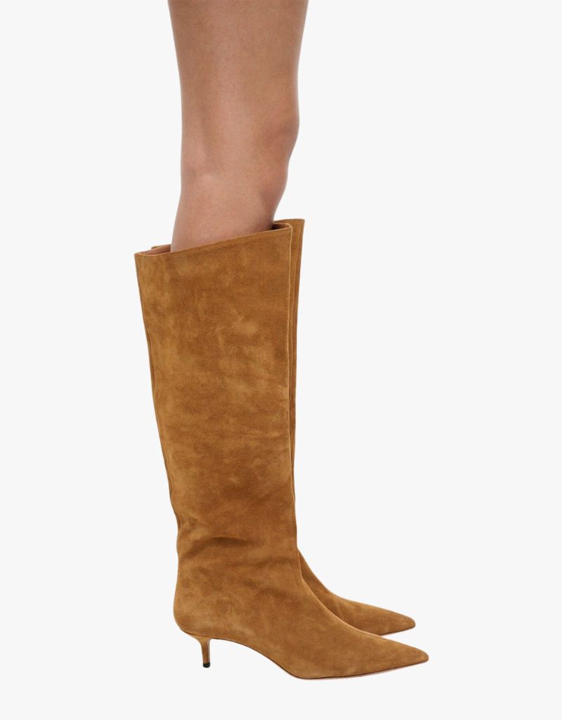 Staud Sebastian Kitten Heel Boot in Tan