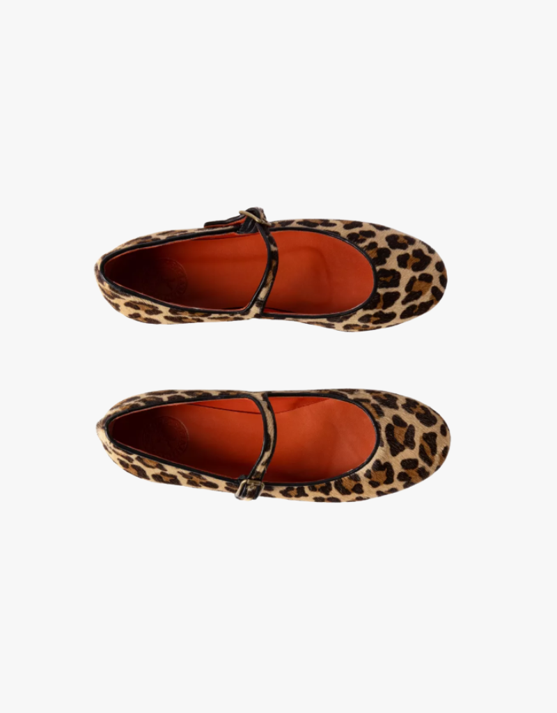 Penelope Chilvers Fay Leopard Pony Mary Jane in Brown Leopard