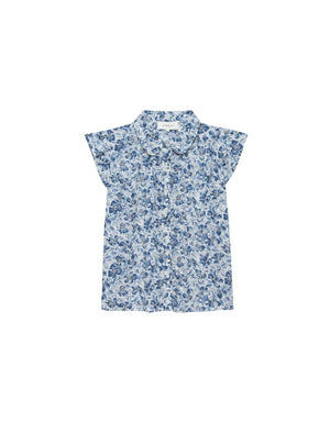The Great The Wren Top in Light Sky Pressed Floral