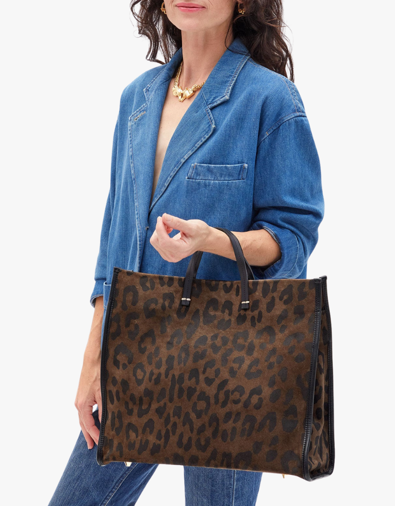 Clare V.  Simple Tote in Cocoa Pablo Cat Suede