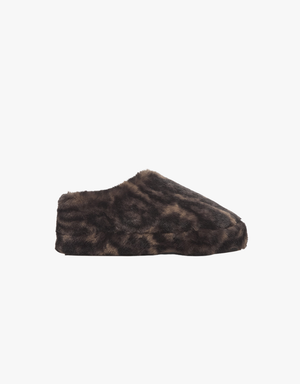 Apparis Misha Leopard Slipper in Dark Leopard