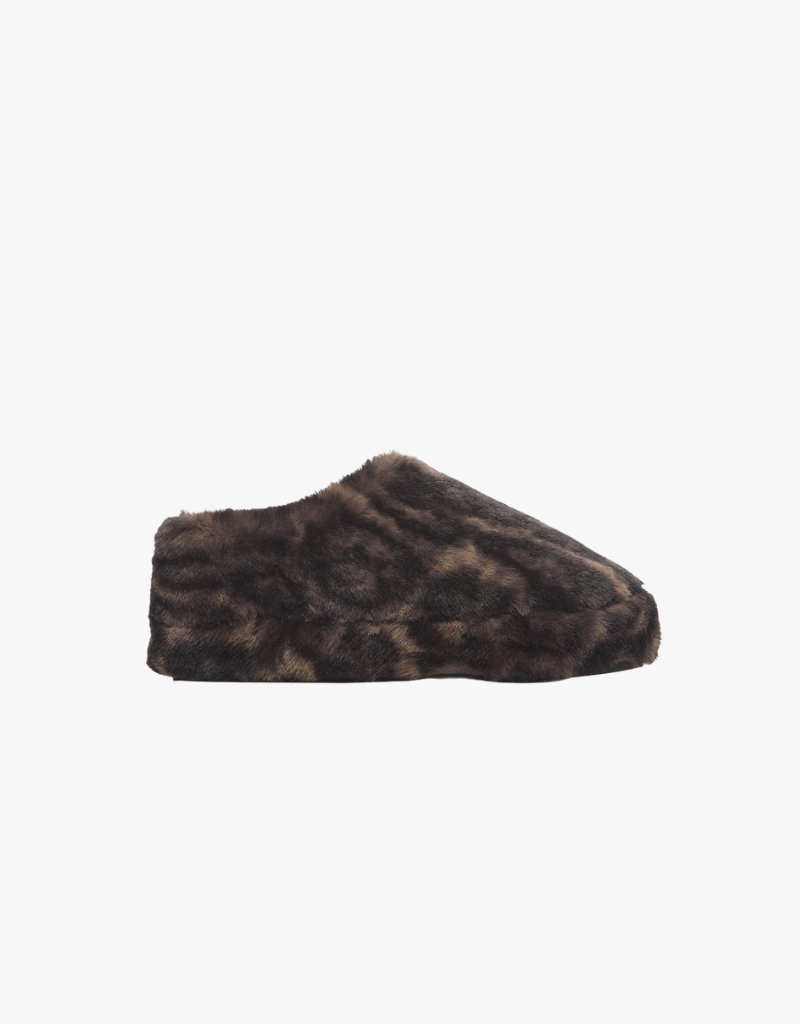 Apparis Misha Leopard Slipper in Dark Leopard