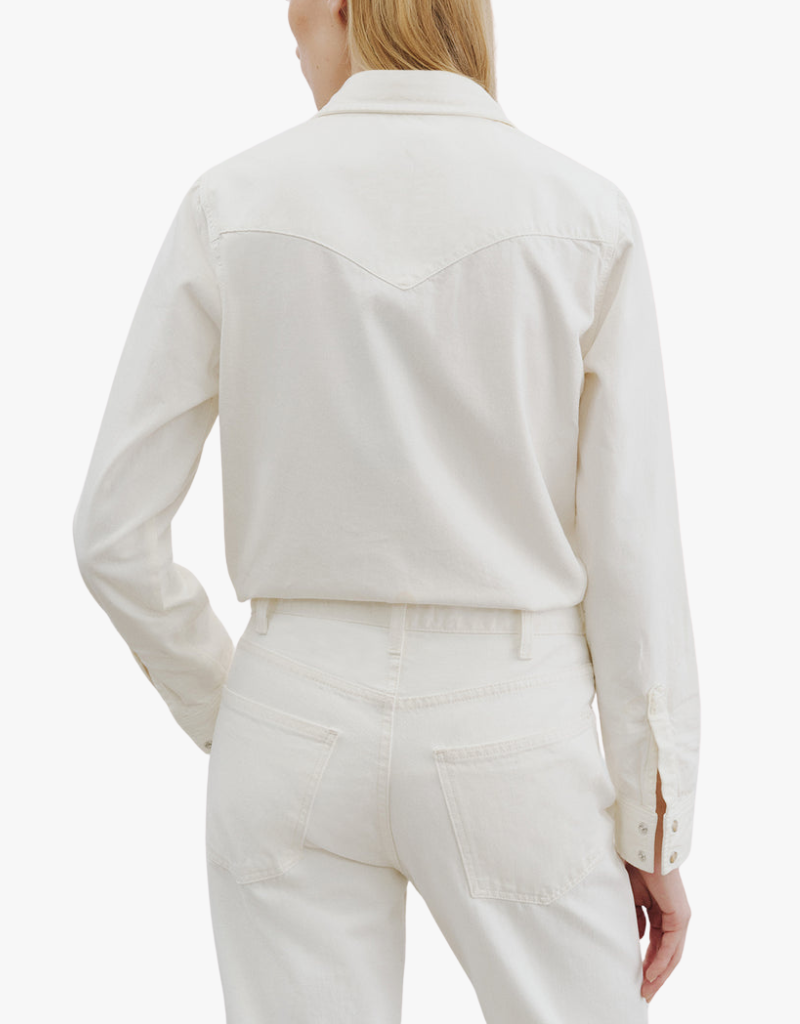 Nili Lotan Travis Shirt in Cream