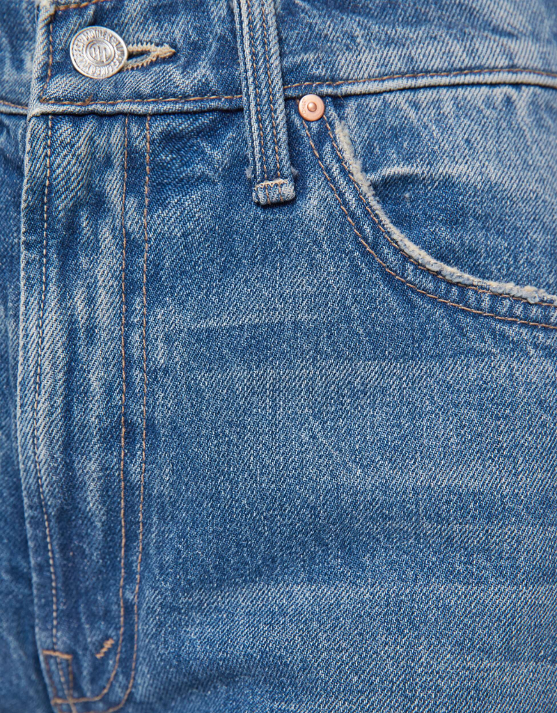 Mother The Ditcher Roller Zip Sneak Jeans in Remember When