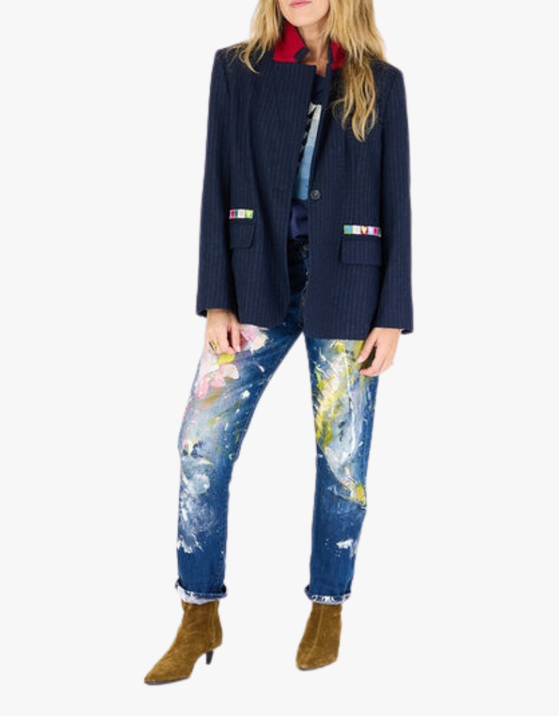 Kerri Rosenthal Workday Love Brigade Blazer in Indigo Blue