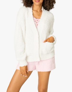 P.J. Salvage Bundle Up Boucle Cardigan in Ivory