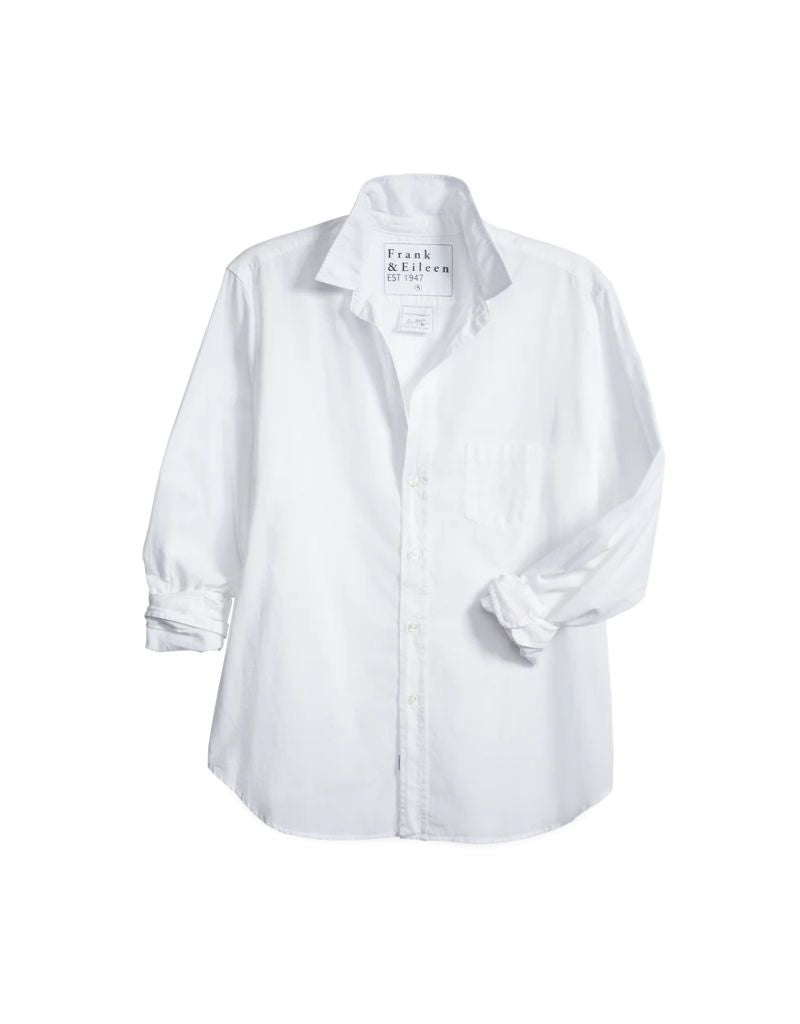 Frank & Eileen "Eileen" Relaxed Button Up Shirt in White (Casual Cotton)