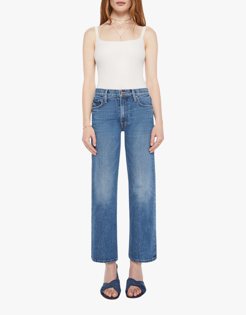 Mother The Mid Rise Rambler Zip Ankle Jeans in Tambourine Man