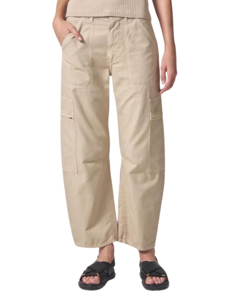 Citizens of Humanity Marcelle Low Slung Easy Cargo Pants in Taos Sand