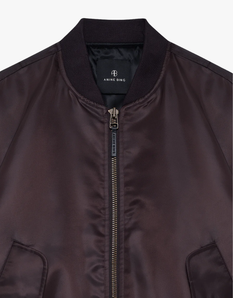 Anine Bing Leon Bomber in Dark Brown