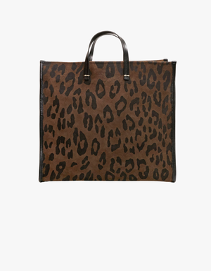 Clare V.  Simple Tote in Cocoa Pablo Cat Suede