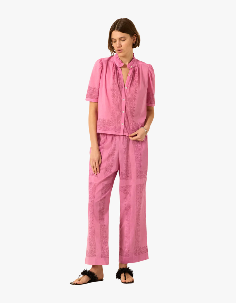 Alix of Bohemia Winn Tile Shirt in Fuschia