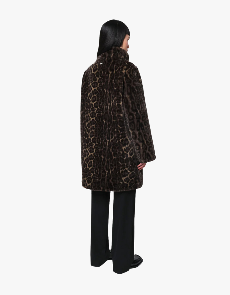 Apparis Blair Coat in Dark Leopard