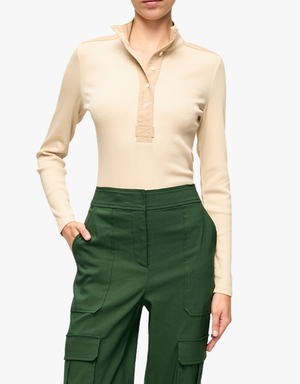 Veronica Beard Reynart Top in Limestone