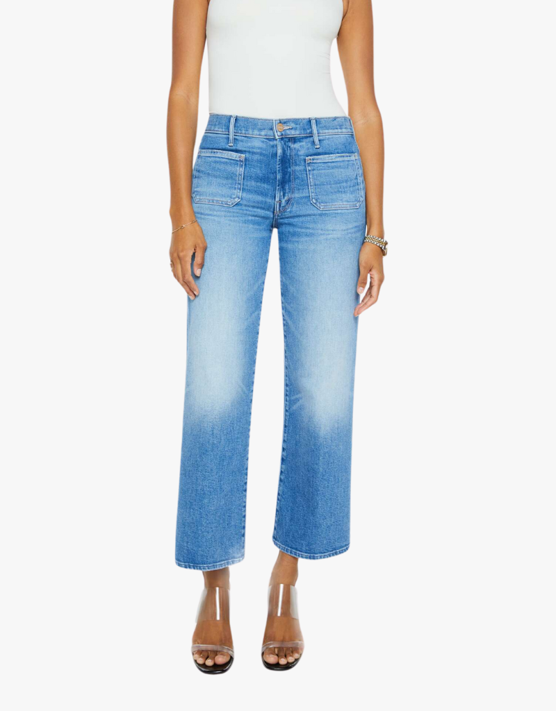 Mother Patch Pocket Mid Rise Maven Ankle Jeans in Avant Gardener