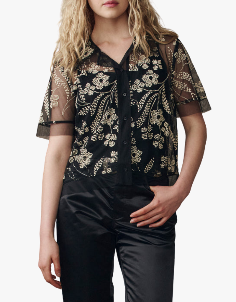 The Great The Cotillion Top in Brocade Floral