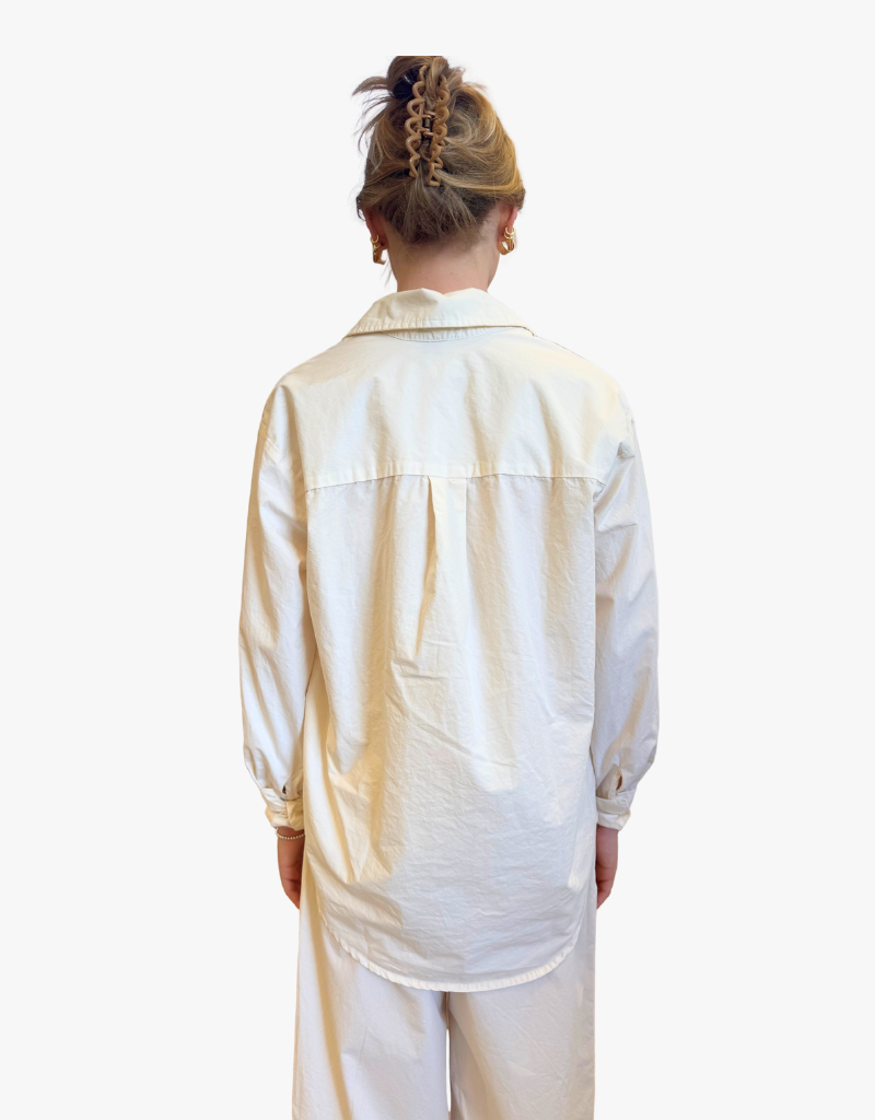 Michael Stars Carson Button Down Shirt in Chalk