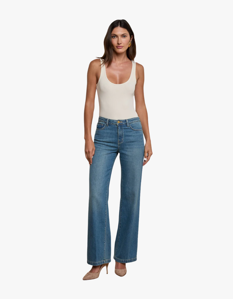 L'agence Scottie High Rise Wide Leg Jean in Fargo