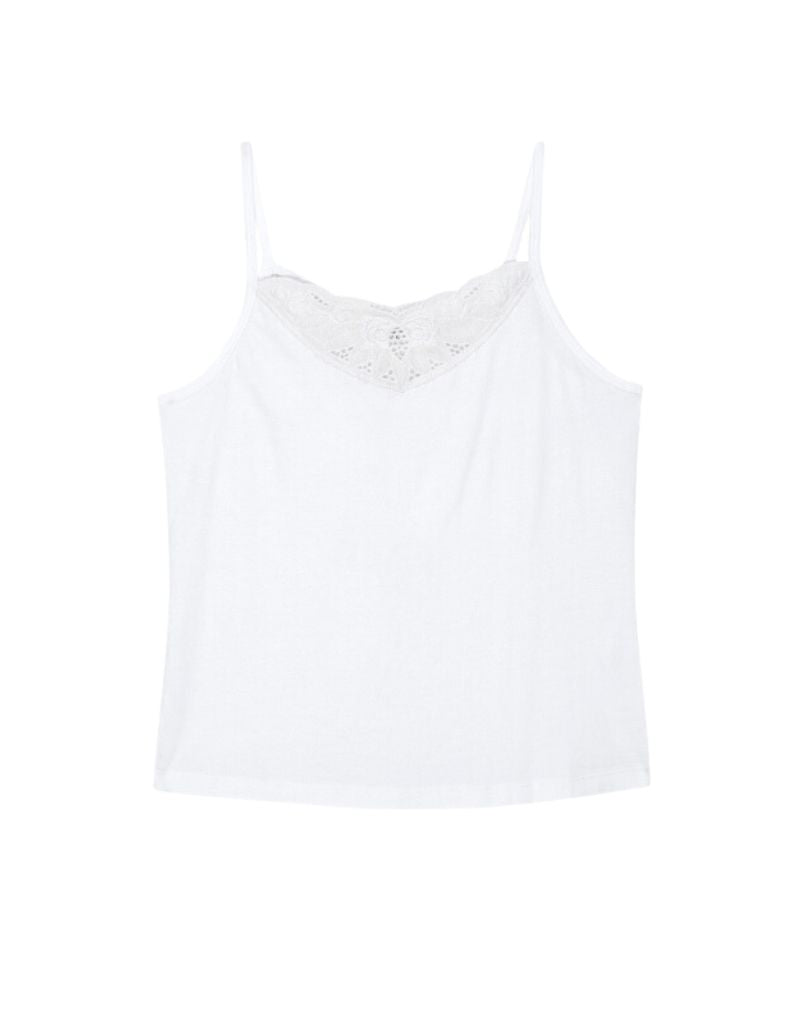 The Great Victorian Lace Tank in True White