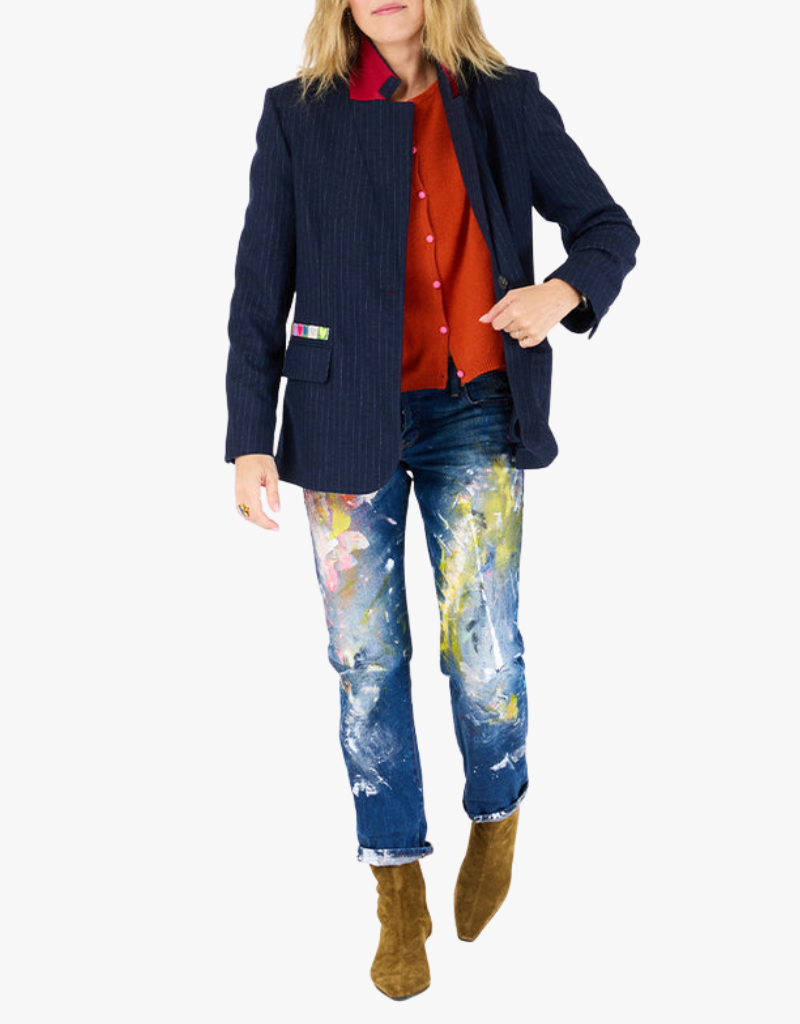 Kerri Rosenthal Workday Love Brigade Blazer in Indigo Blue